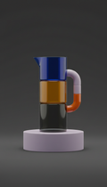 Glass Color-Blocked Carafe With Stopper