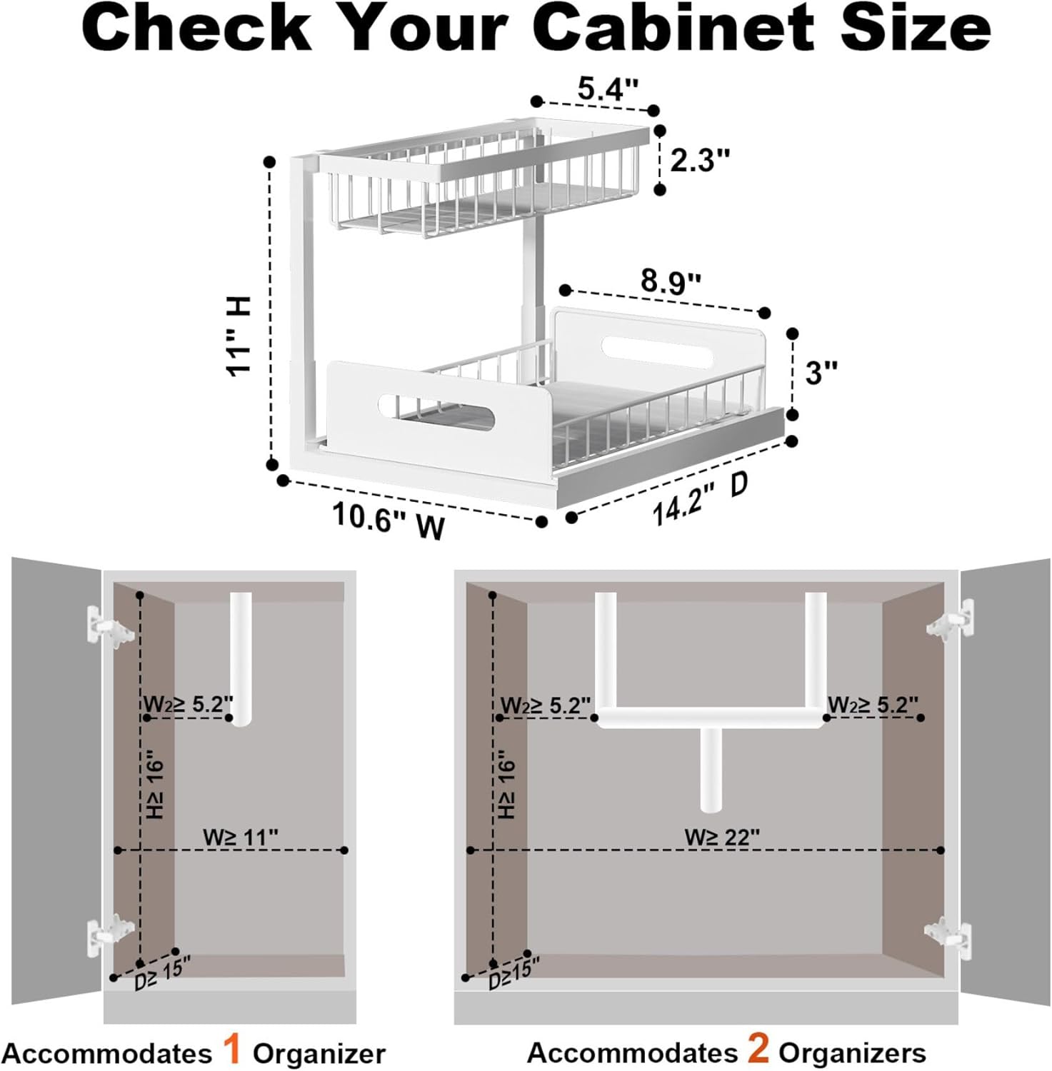 Pull Out Cabinet Organizer