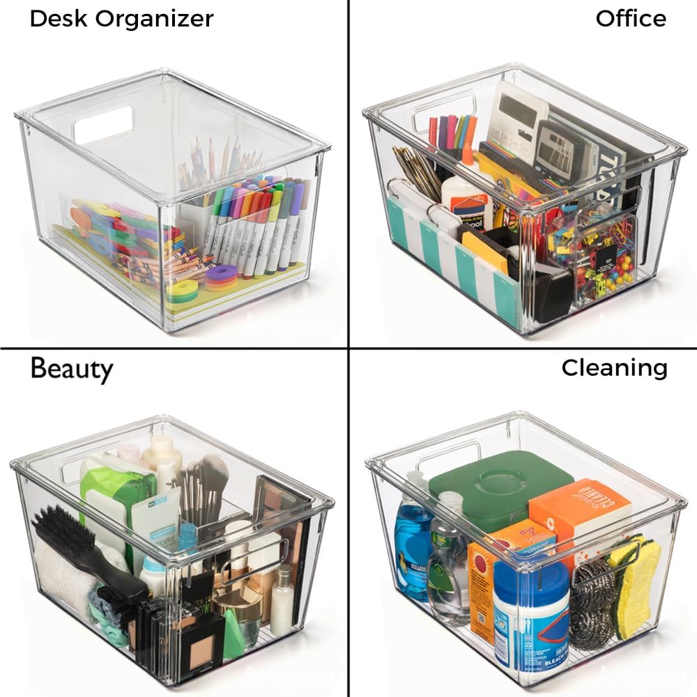 Plastic Storage Bins with Lids X-Large