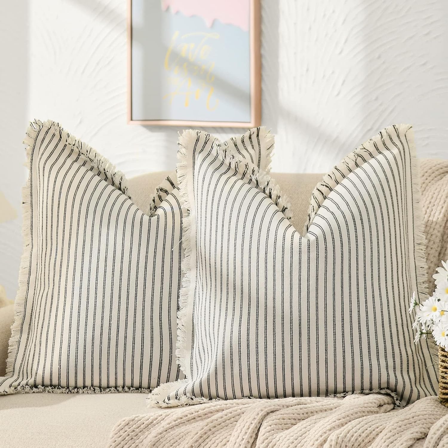 Throw Pillow Covers 18x18 Set of 2