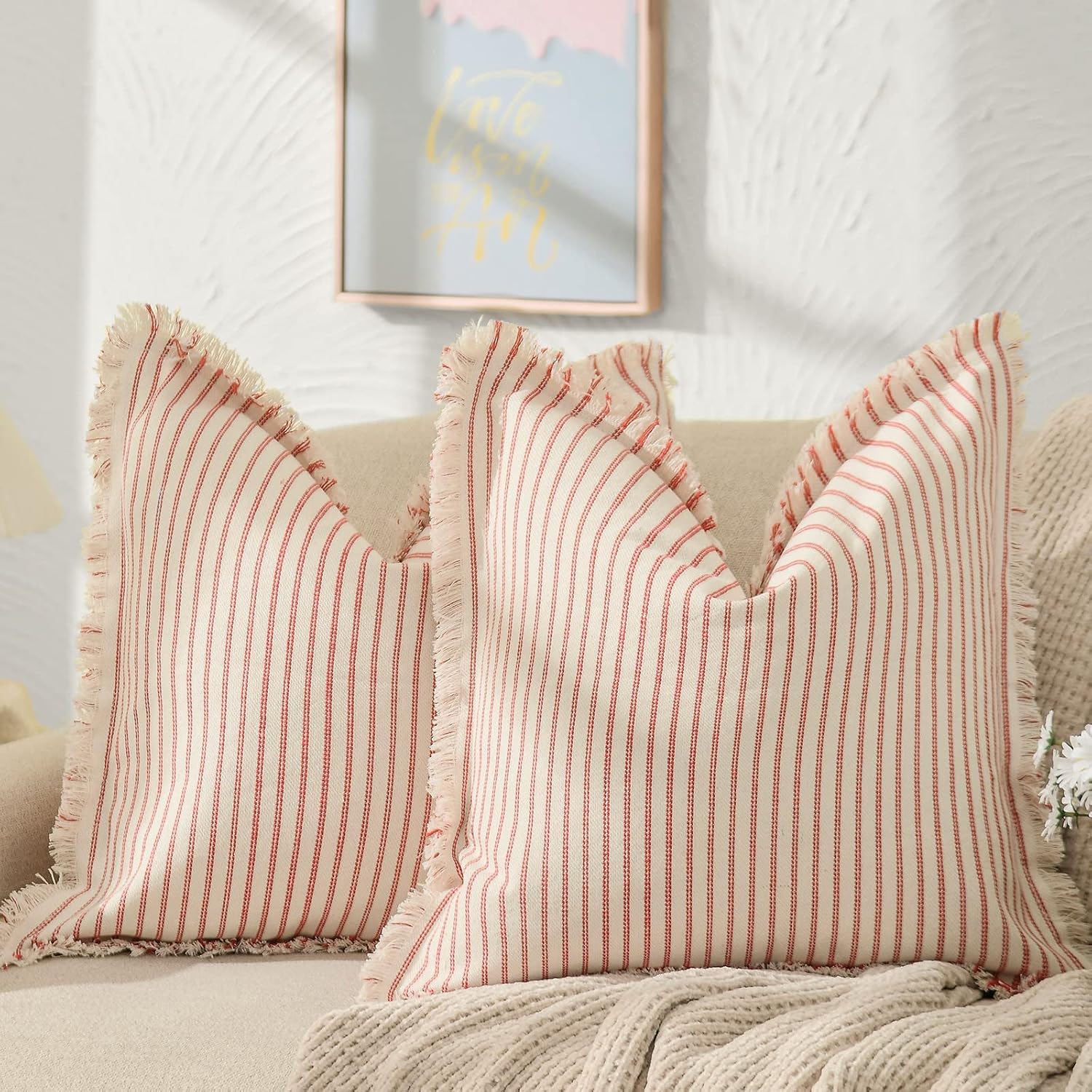 Throw Pillow Covers 18x18 Set of 2