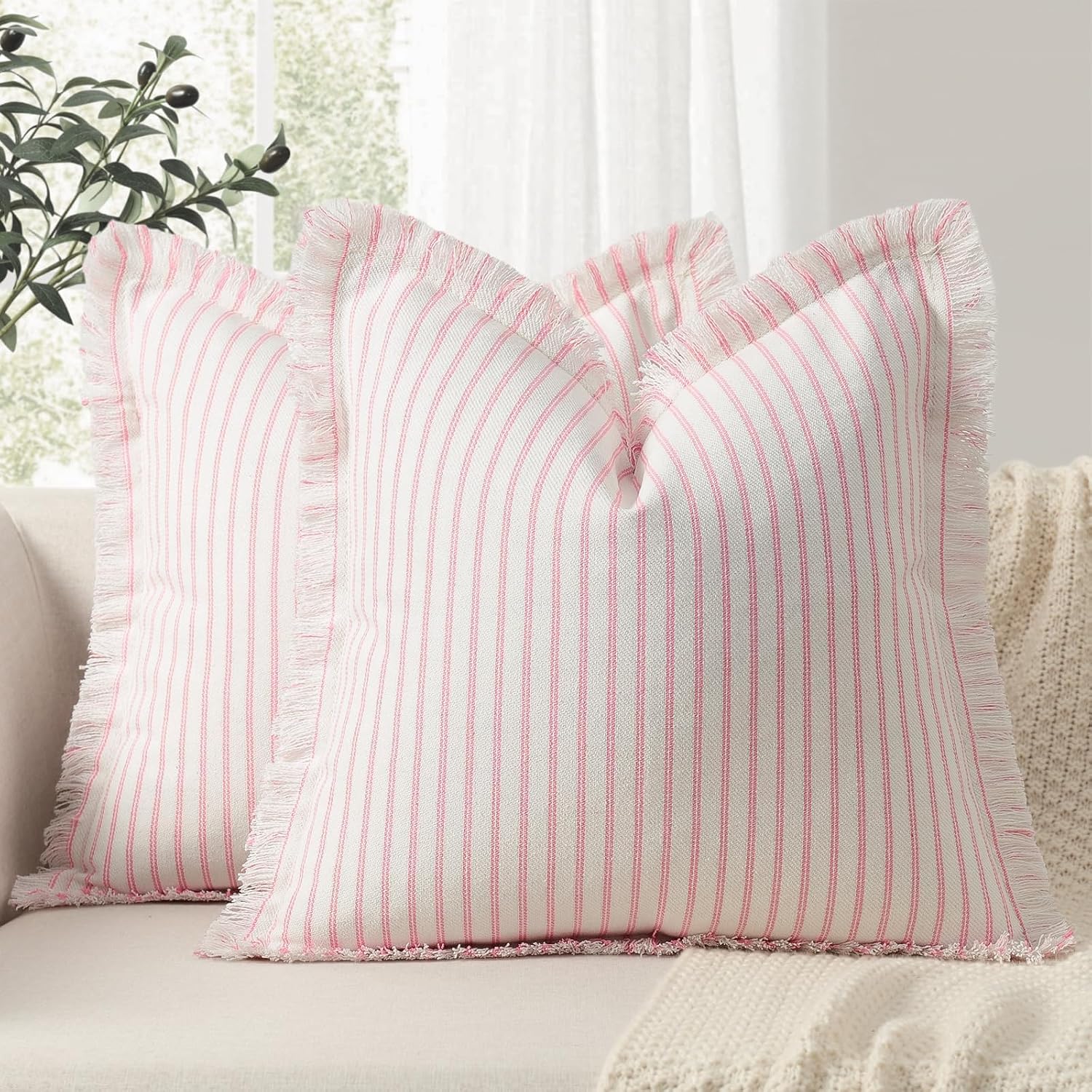 Throw Pillow Covers 18x18 Set of 2