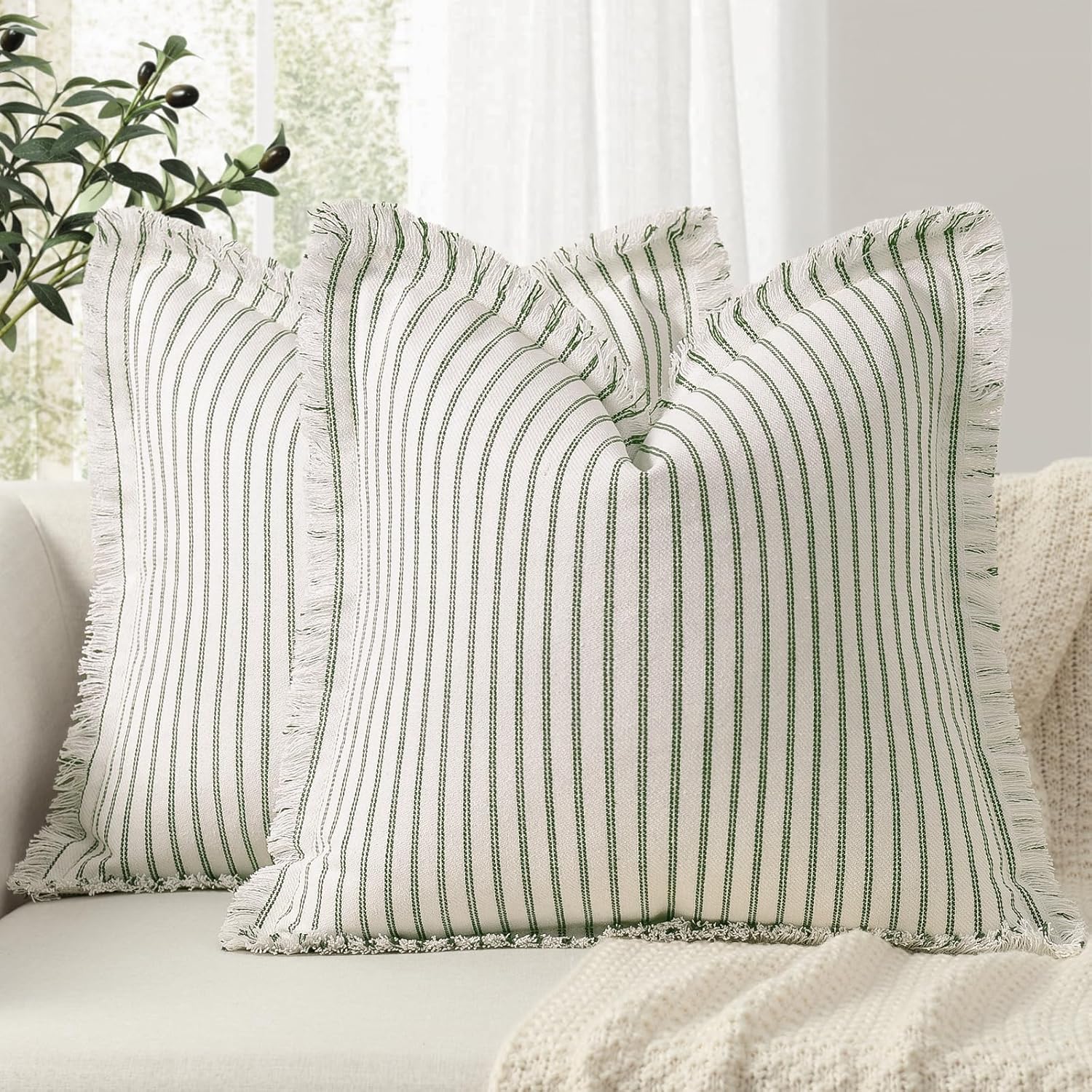 Throw Pillow Covers 18x18 Set of 2