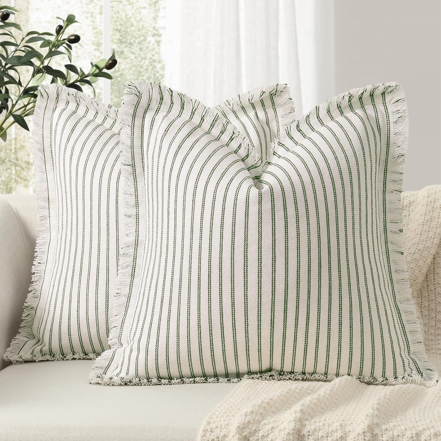 Throw Pillow Covers 18x18 Set of 2