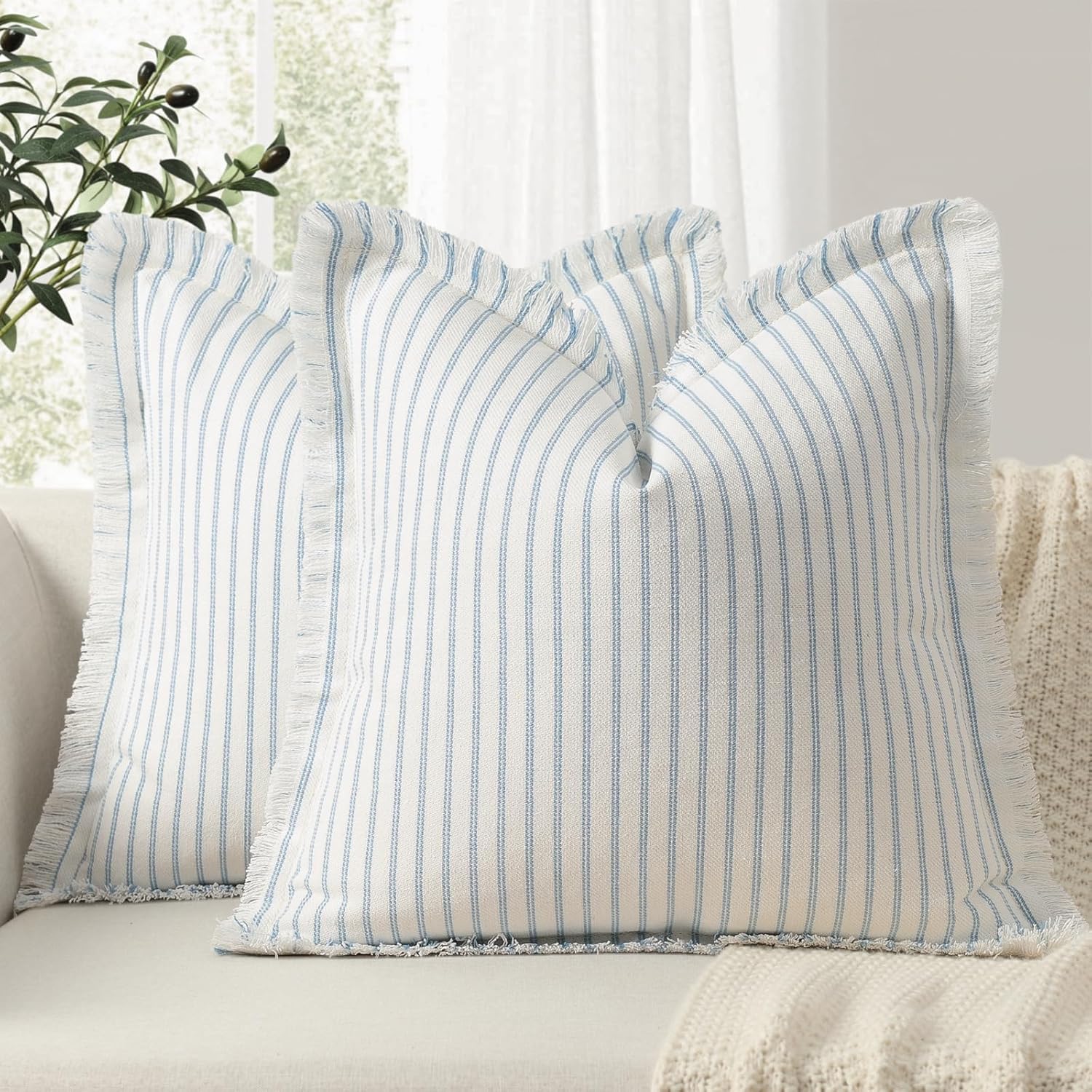 Throw Pillow Covers 18x18 Set of 2