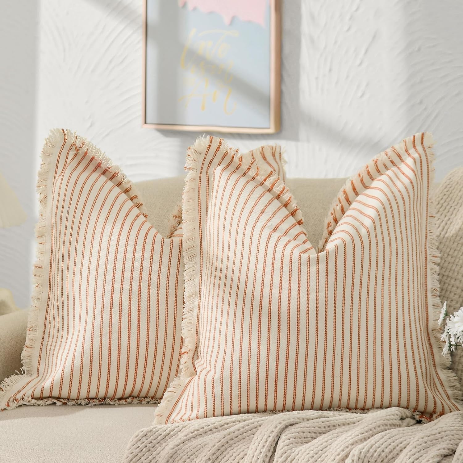Throw Pillow Covers 18x18 Set of 2