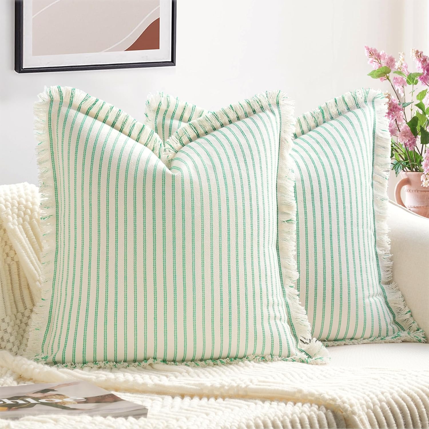 Throw Pillow Covers 18x18 Set of 2