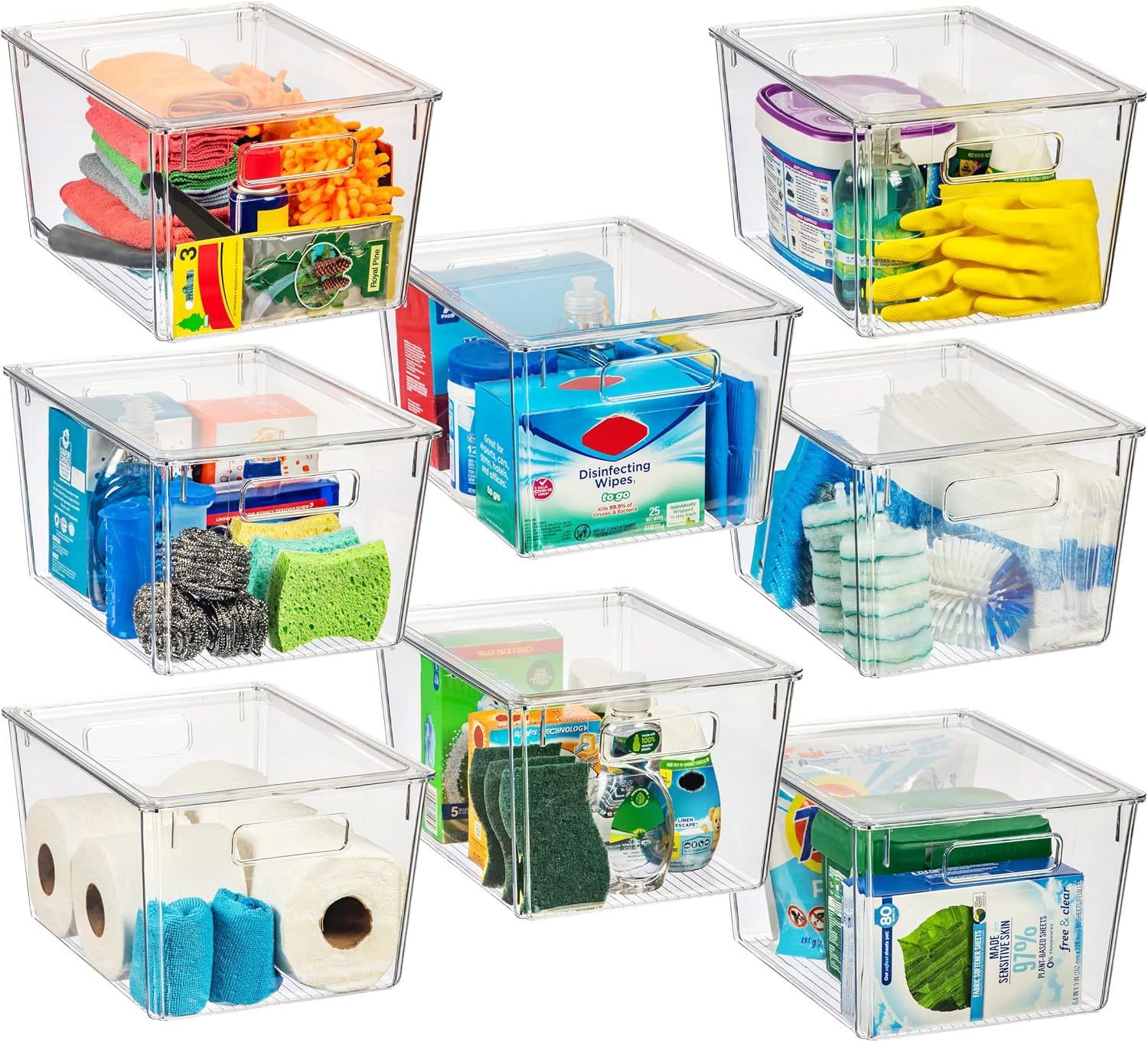 Plastic Storage Bins with Lids X-Large