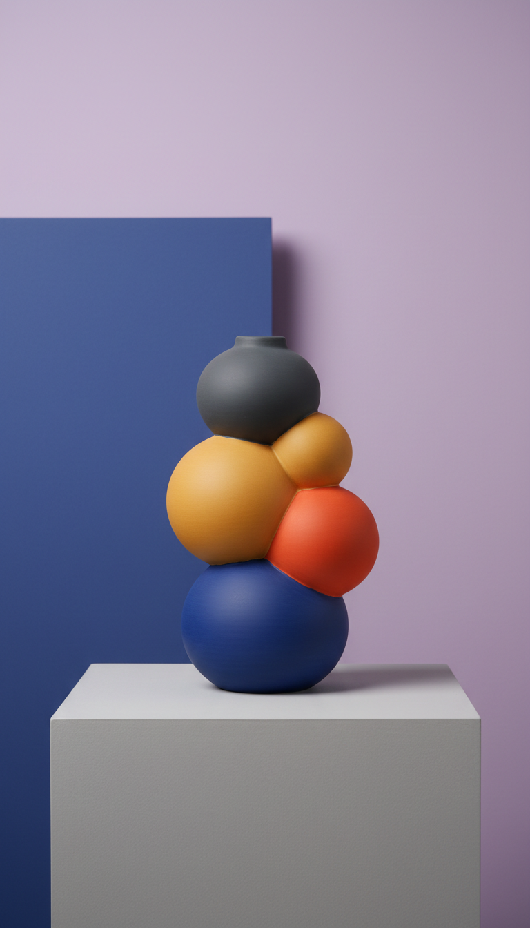 Ceramic Sculptural Vase With Asymmetric Form